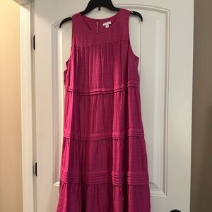 Elegant Pink Sleeveless Dress